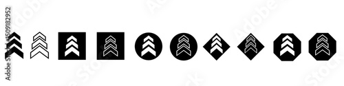 Up arrow vector icon set. scroll illustration sign collection. Direction symbol or logo.