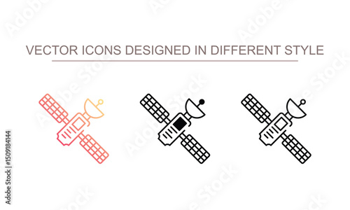 Fototapeta Naklejka Na Ścianę i Meble -  Space Station icon design with white background stock illustration