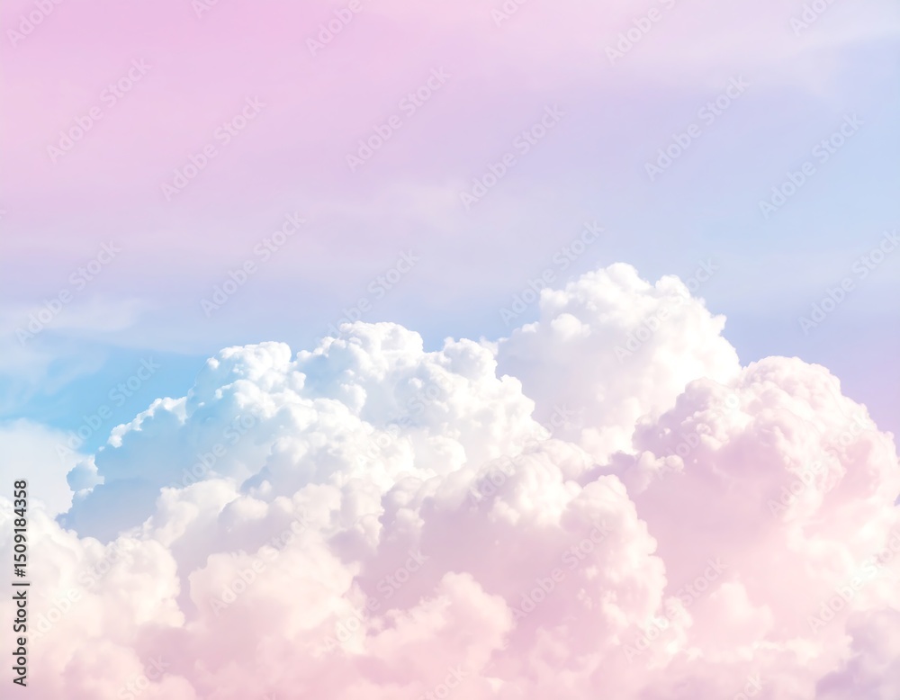 Pastel-hued cloudscape, soft, dreamy aesthetic Pastel-hued cloudscape, soft, dreamy aesthetic
