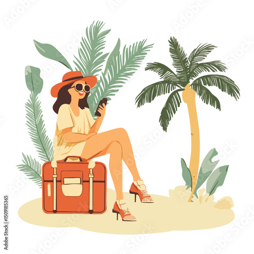 Professional Vacation and Travel Concept Vector Illustration for Marketing Campaigns
