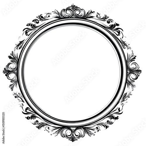 Exquisite Victorian Frame Art Deco Icon Vector Illustration for Design Projects