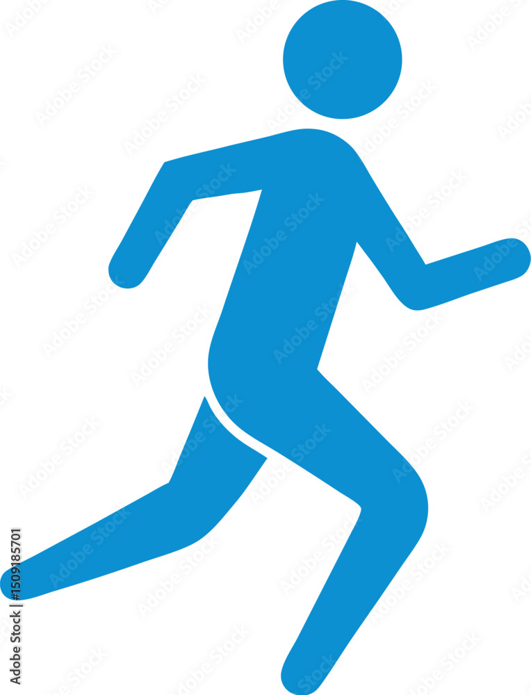Fototapeta premium Athlete runner icon for health apps, running trackers, or exercise related visual content