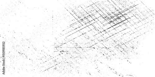 Distressed effect .Vector shapes with a halftone dots screen print texture. grunge texture overlay black and white tones. grunge texture for background. Grainy abstract texture on a white background	