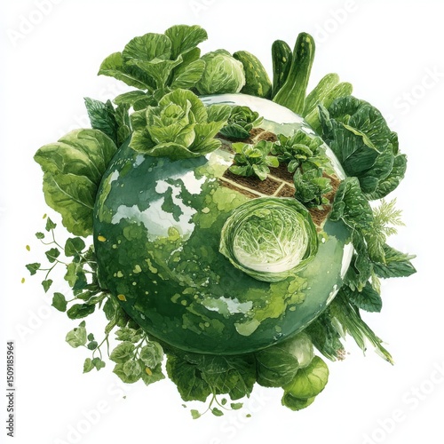 Green Planet Earth as a Vegetable Garden.