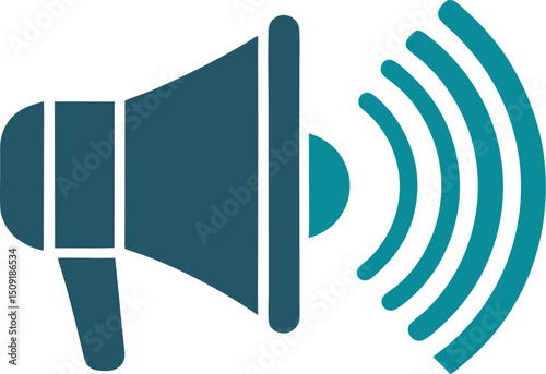 Sound wave icon for volume control, audio adjustment, or sound signal representation