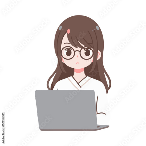 illustration design of a programmer