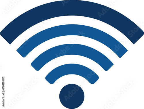 Internet signal icon designed for WiFi settings, wireless tools, or communication banners