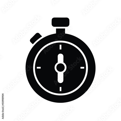 Gym Timer Interval Training Device Silhouette Vector Art Illustration