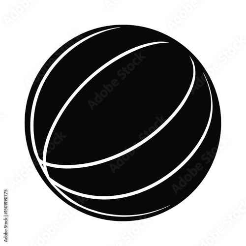 Medicine Ball Strength Training Gear Silhouette Vector Art Illustration