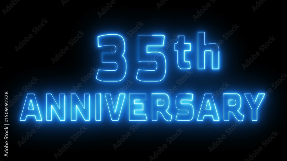Happy New Anniversary Text Illustration on Black Background. Happy New Anniversary Text Illustration on Black Background.