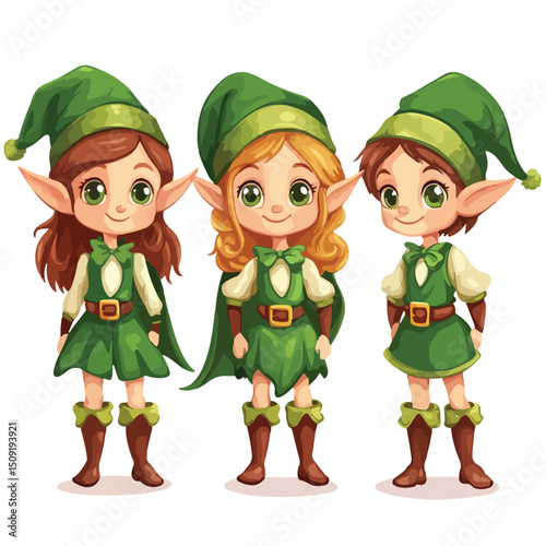 Whimsical St. Patrick's Day Elves Cartoons for Festive Celebrations and Designs