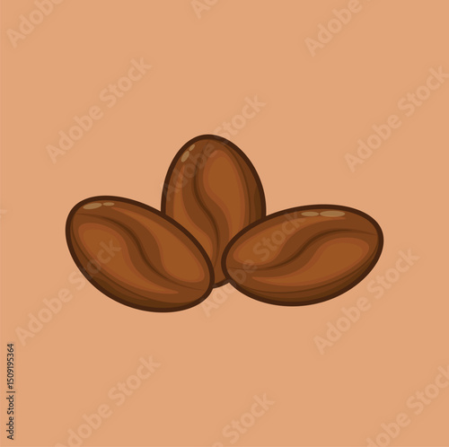 cute coffee bean vector illustration