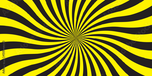 Sunburst Modern retro vintage sunrise sunbeam element spiral striped. Spiral starburst and striped pattern abstract geometric retro sunrays line wavy texture.	