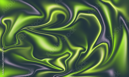 Green Fluid Texture Abstract Background Swirls of Gradient Color Modern Design