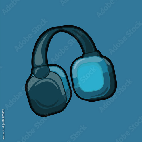 Vector illustration of a wireless headset with the latest technology