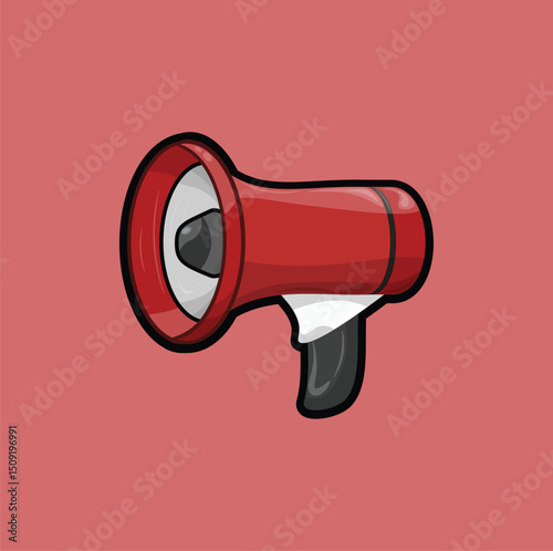 vector illustration of a loudspeaker or megaphone