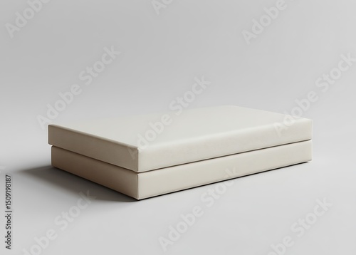 Elegant Cream Cardboard Box Mockup Perfect for Packaging Design Presentation