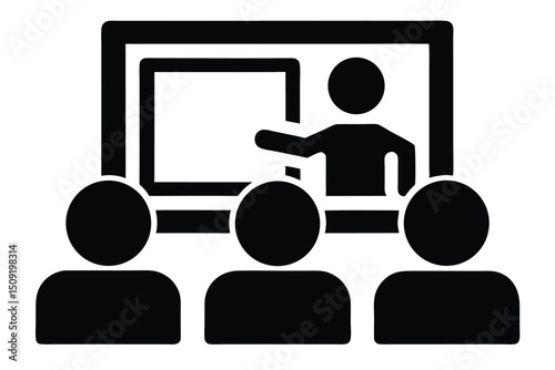 teaching online vector icon