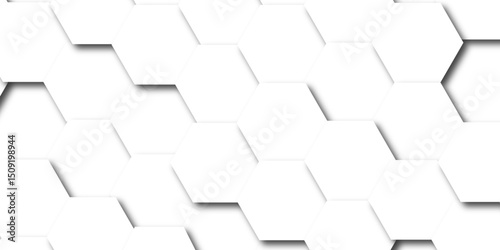 Hexagonal grid tile and mosaic structure mess cell. Abstract hexagon Seamless background. Background with hexagons. Abstract background with lines.	
