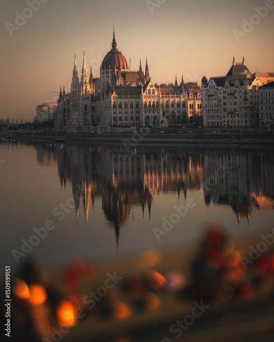 View on Budapest with Chain Bridge and Parliament