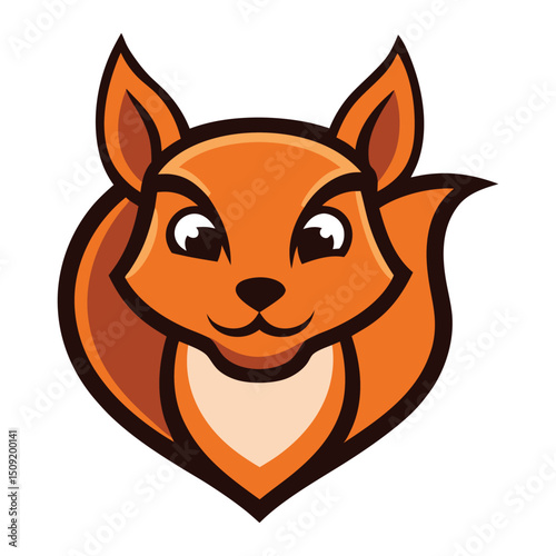 Squirrel head mascot logo vector art