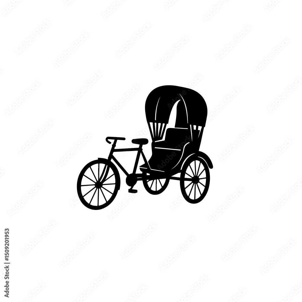 Fototapeta premium রিকশা vector art