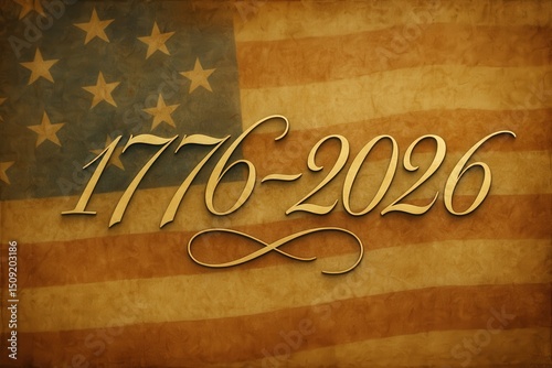 1776 To 2026 Vintage Flag Background For America 250
