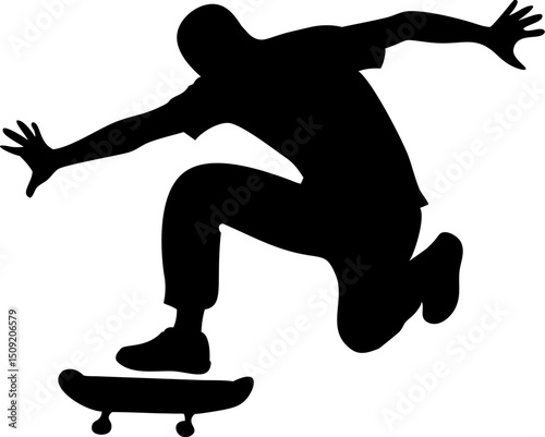 silhouette of a man jumping