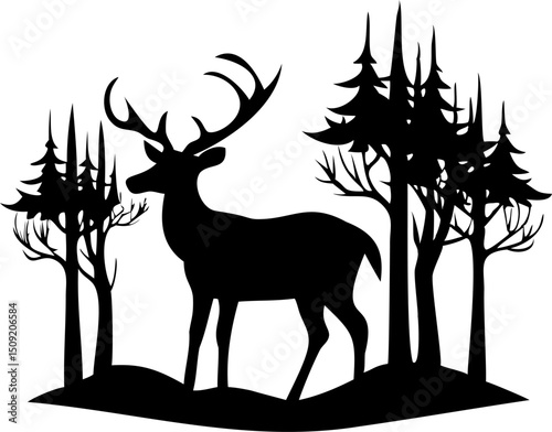 deer silhouette vector