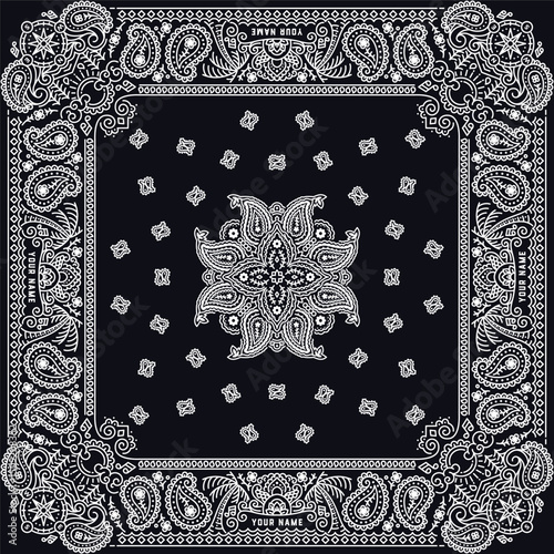 black color  bandana  vector design