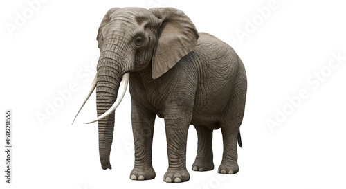 Magnificent African Elephant Portrait Standing Tall Wildlife Conservation Animal Kingdom Strength