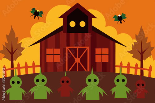 house in autumn forest