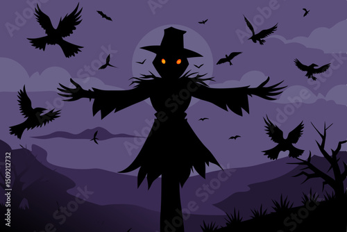 halloween background with bats