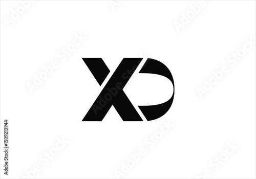 Initial letter XD logo Design vector. XD Letter Logo Design. 