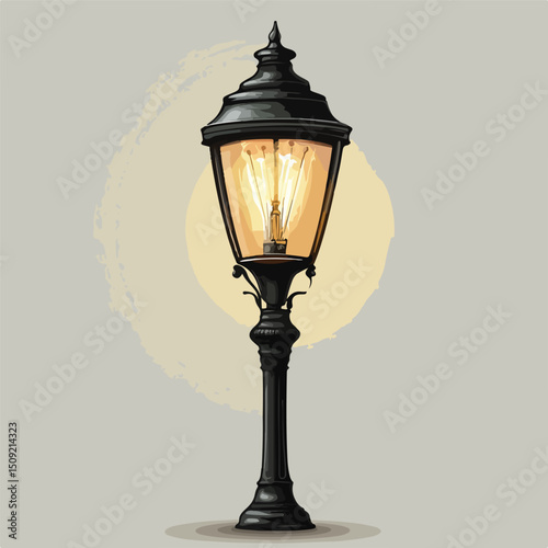Professional Street Lamp Illumination Vector for Lighting Design Projects