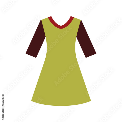 tunic dress vector art illustration