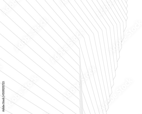 Architecture building 3d. Concept sketch.