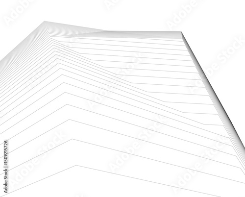 Architecture building 3d. Concept sketch.