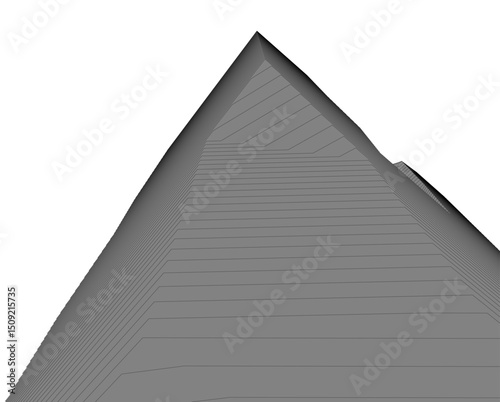 Architecture building 3d. Concept sketch.