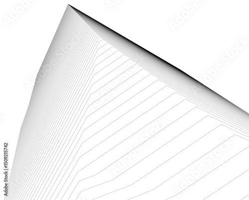 Architecture building 3d. Concept sketch.