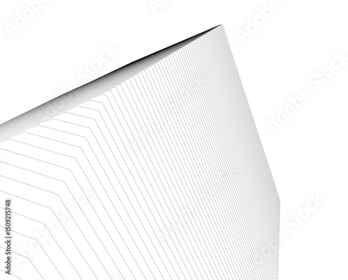 Architecture building 3d. Concept sketch.