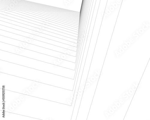Architecture building 3d. Concept sketch.