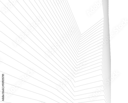 Architecture building 3d. Concept sketch.