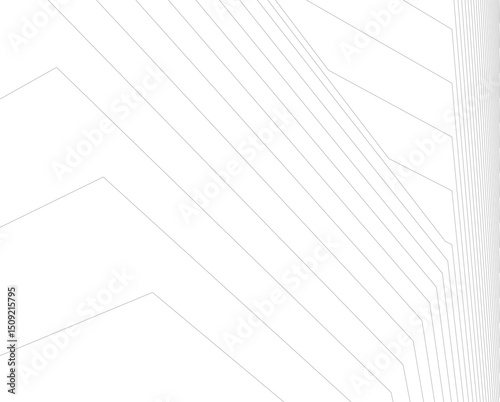 Architecture building 3d. Concept sketch.