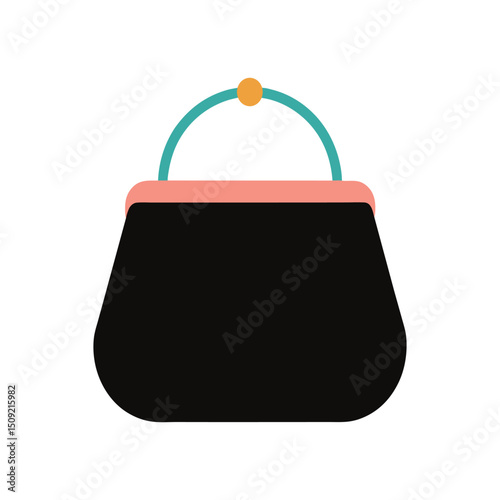 purse vector art illustration