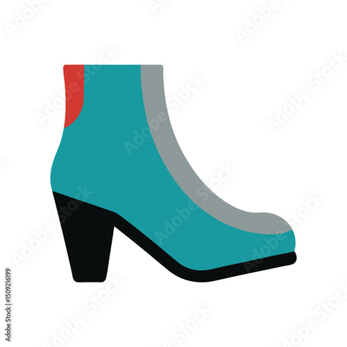 ankle boots vector art illustration