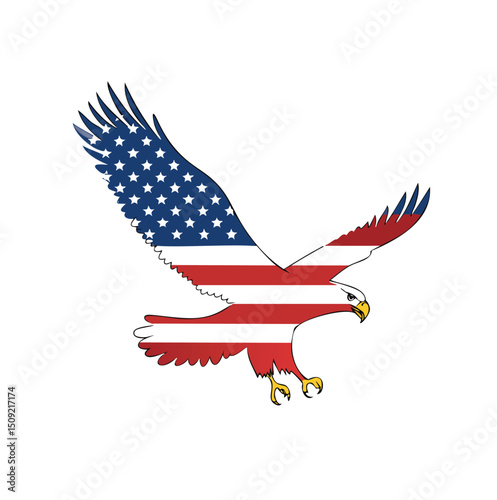 American bald eagle soaring patriotism freedom