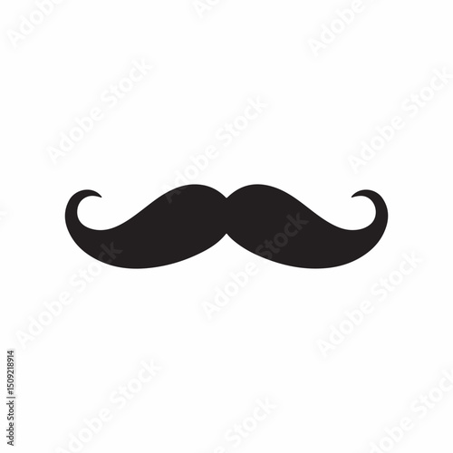 Classic Handlebar Mustache Silhouette