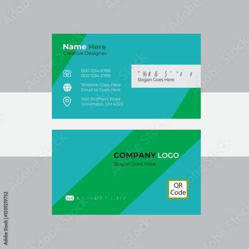 Business card design, Clean professional business card  design , visiting card, business card template, modern creative business card, horizontal simple clean template vector design business card