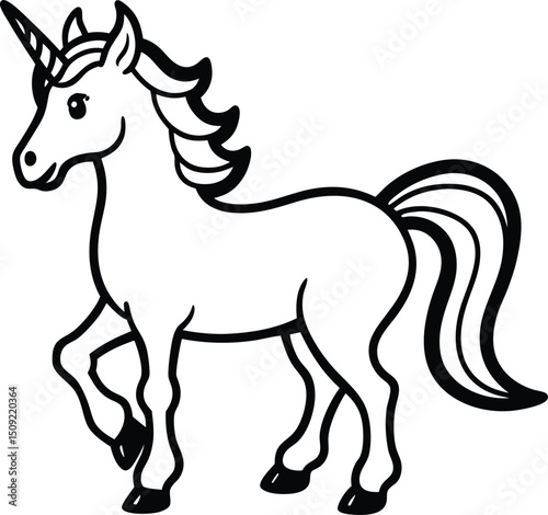 unicorn silhouette vector